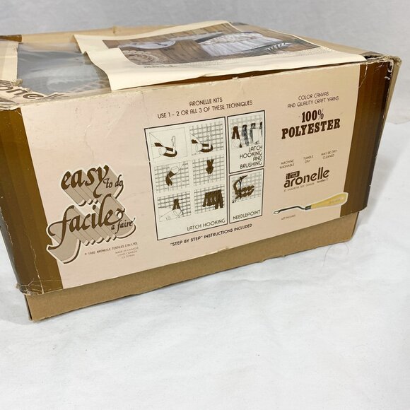Vintage 70s Aronelle Wall Hanging Craft Kit Weaving Rug Hooking 2511 - Picture 2 of 5